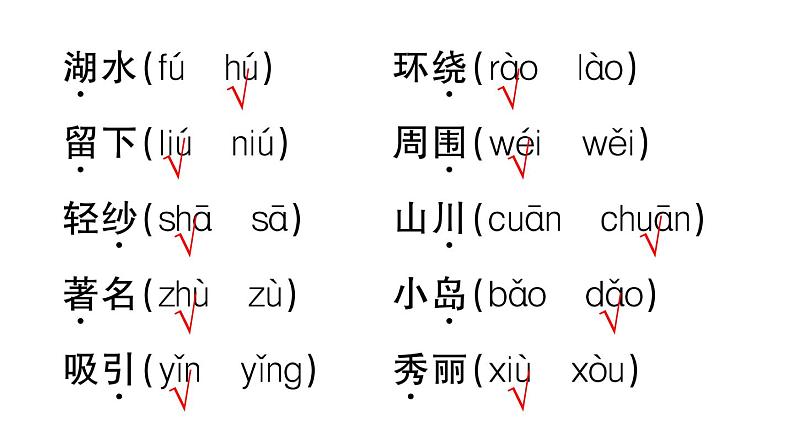 小学语文部编版二年级上册第四单元复习练习课件（2023秋新课标版）第3页