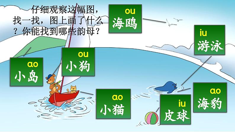 小学语文部编版一年级上册汉语拼音10 ɑo ou iu课件（2023秋新课标版）04