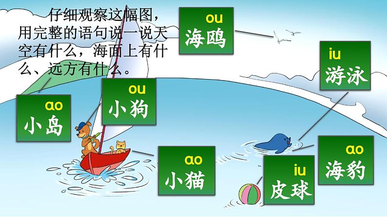 小学语文部编版一年级上册汉语拼音10 ɑo ou iu课件（2023秋新课标版）05