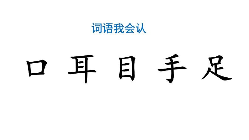 小学语文部编版一年级上册识字3 口耳目课件（2023秋新课标版）第6页