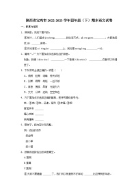 陕西省宝鸡市2022-2023学年四年级下学期期末教学质量检测语文试卷