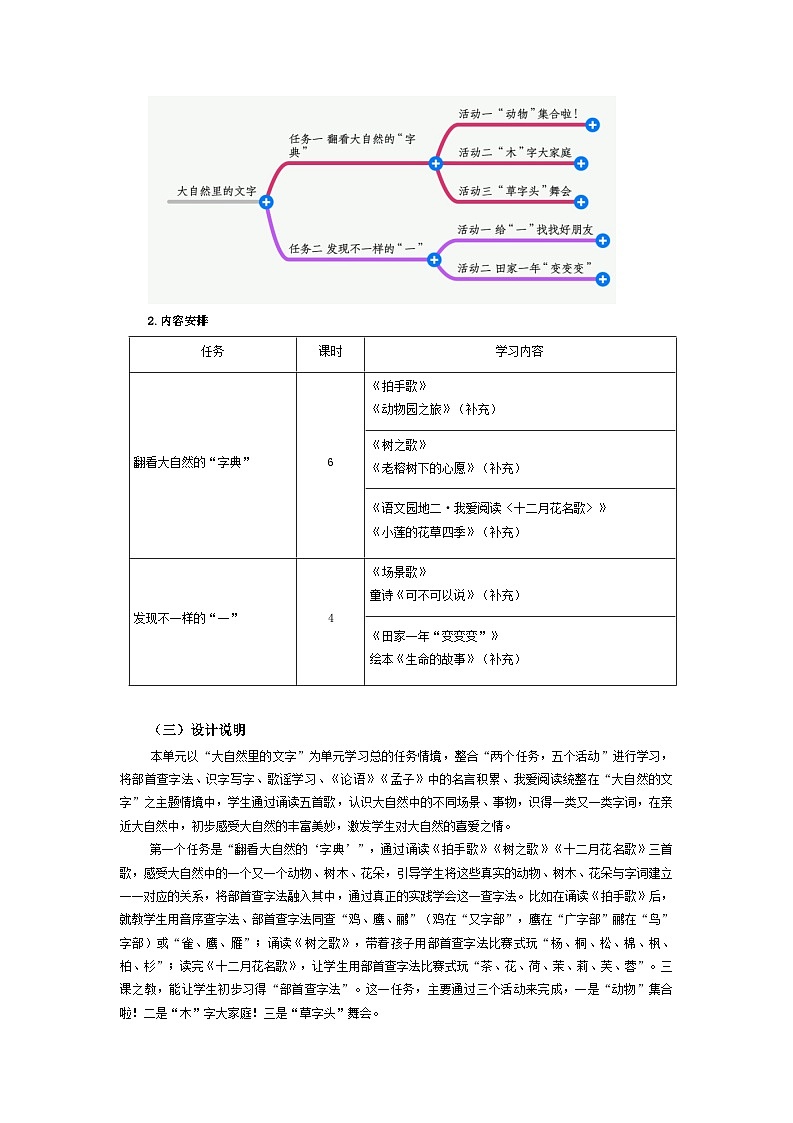 【大单元教案】2023秋季部编版 小学语文 二年级上册 第二单元 大自然里的文字（教学设计）03