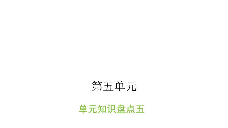 人教版小学语文四年级上册第五单元知识盘点五课件第1页