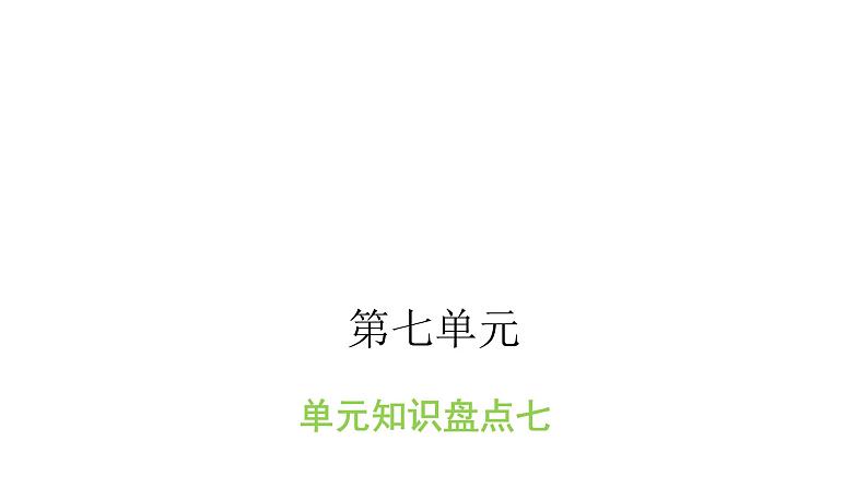 人教版小学语文四年级上册第七单元知识盘点七课件第1页