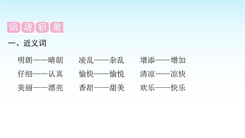 人教版小学语文三年级上册第二单元知识盘点二课件06