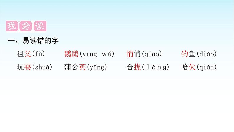 人教版小学语文三年级上册第五单元知识盘点五课件02