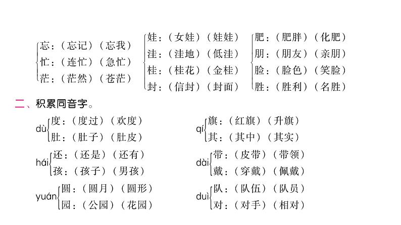 人教版小学语文二年级上册附录课件05