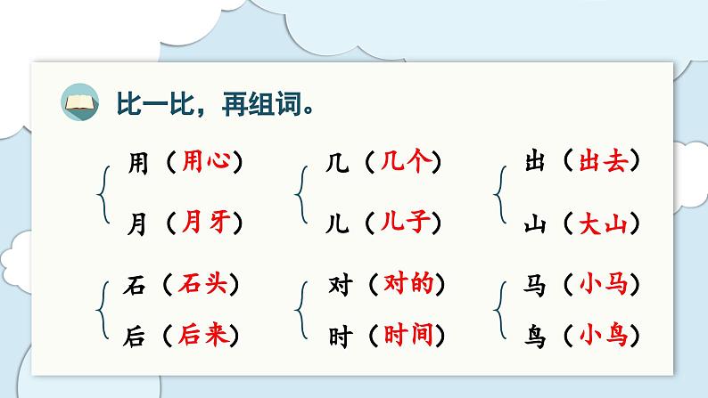 （复习课件）部编版一年级上册  第八单元第8页