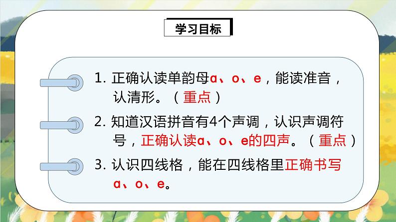 人教版语文一年级上册课件汉语拼音1 ɑ o e（课件）03