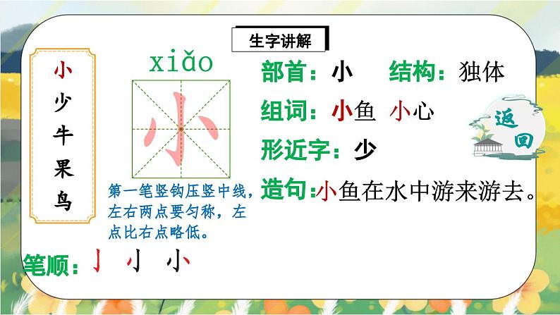 人教版语文一年级上册课件识字7 大小多少（生字讲解）第3页