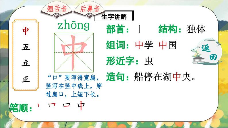 人教版语文一年级上册课件识字10 升国旗（生字讲解）第3页