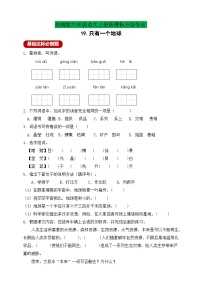 小学语文人教部编版六年级上册只有一个地球精品精练