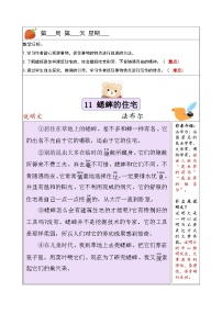 小学语文人教部编版四年级上册蟋蟀的住宅精品习题