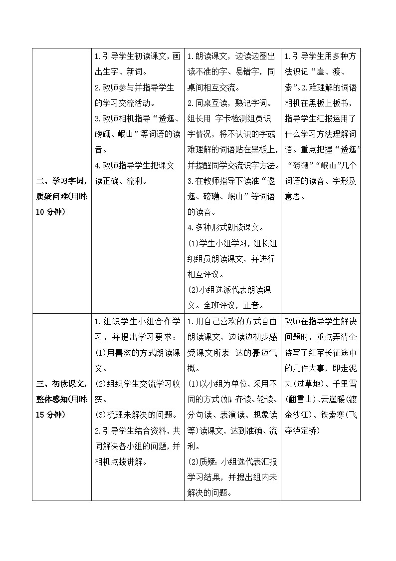 部编版语文六年级上册 第2单元 5 七律·长征 PPT课件+教案02