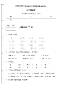 【高效提升】五年级语文下册期末冲刺卷（C卷）（部编版有答案）