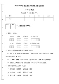 【高效提升】六年级语文下册期末冲刺卷（B卷）（部编版有答案）