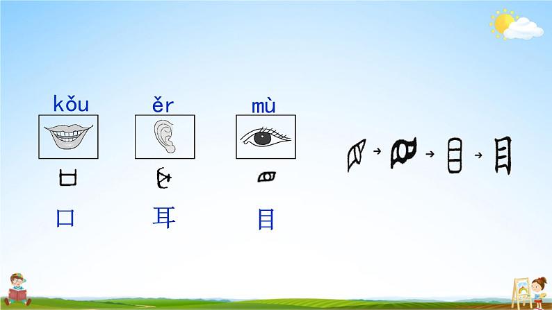 人教统编版小学一年级语文上册《3 口耳目》课堂教学课件PPT公开课第8页