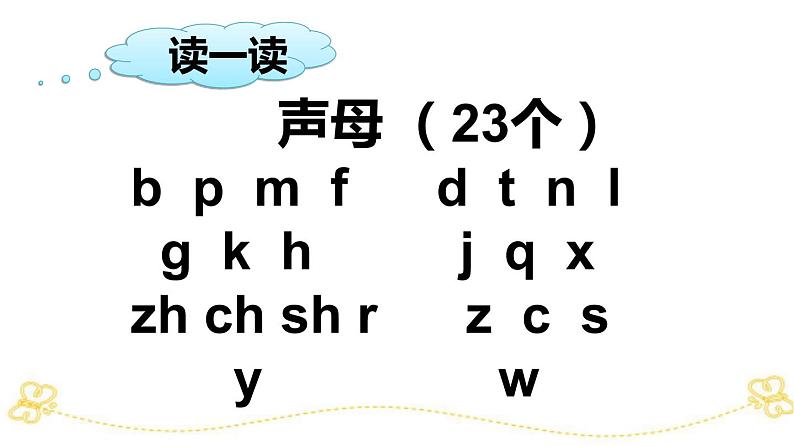 部编版小学语文一年级上第二、三单元复习课件07