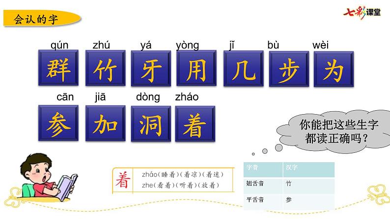 部编版小学语文一上 专项4：第七、八单元生字部编版小学语文一上 专项复习课件06