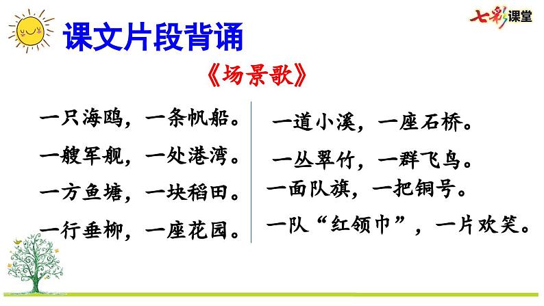 统编版小学语文二年级上册 专项6：积累背诵复习课件05