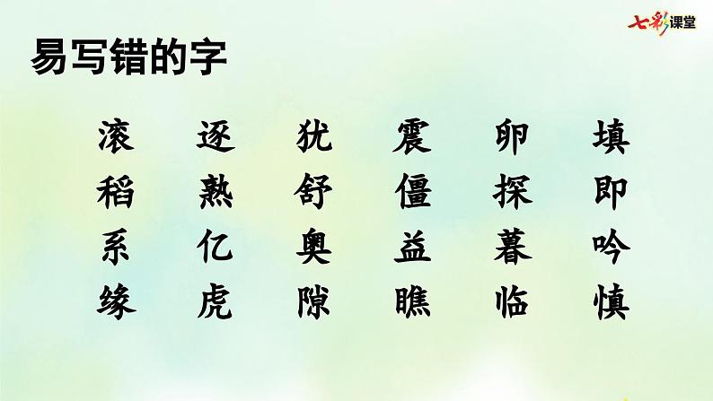 部编版小学语文四年级上册 专项1：生字复习课件04