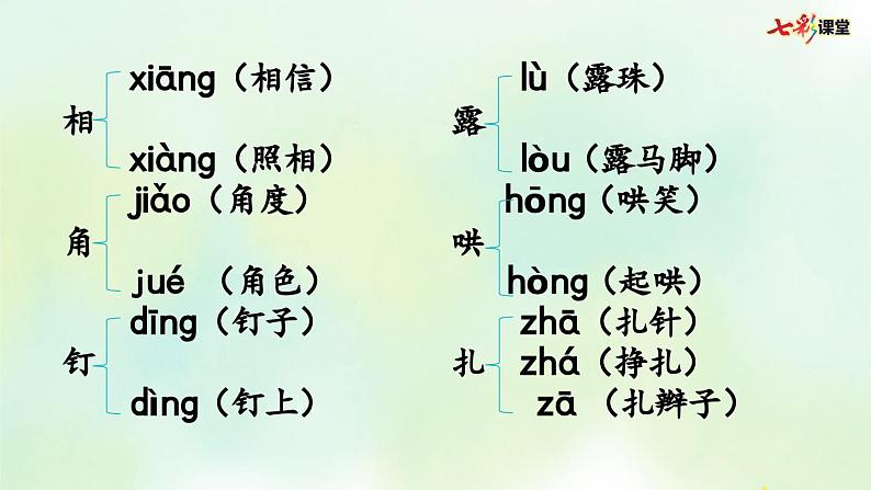部编版小学语文四年级上册 专项1：生字复习课件07