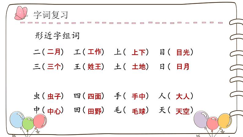 【单元复习】部编版语文一年级上册-第一单元-复习课件08