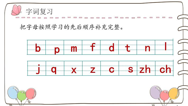 【单元复习】部编版语文一年级上册-第二单元-复习课件03