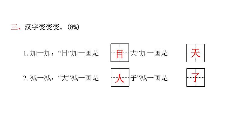 人教版小学语文一年级上册第四单元综合能力评价课件06