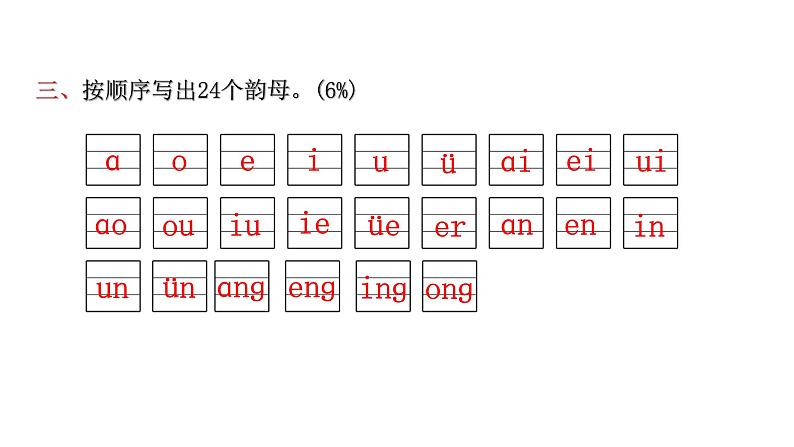 人教版小学语文一年级上册期末综合能力评价课件第5页