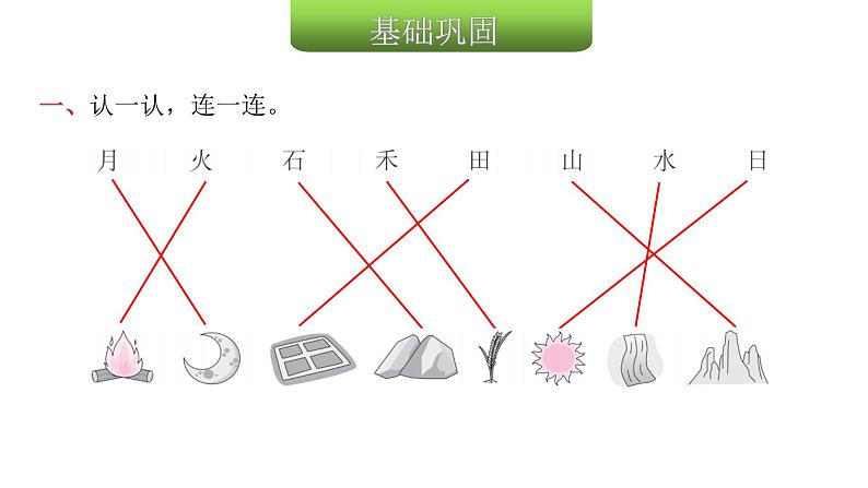 人教版小学语文一年级上册第一单元4日月水火课件03