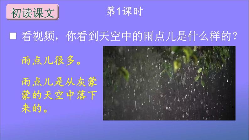 人教部编版小学语文一年级上册《8 雨点儿》课堂教学课件PPT公开课02