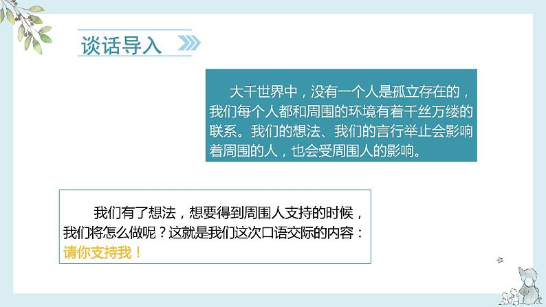 部编版语文六年级上册 口语交际《请你支持我》（教学课件）第3页