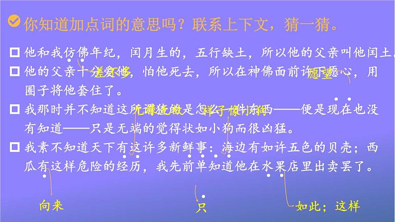 人教部编版小学六年级语文上册《25 少年闰土》课堂教学课件PPT公开课08