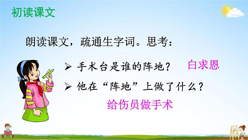 人教统编版小学语文三年级上册《26 手术台就是阵地》课堂教学课件PPT公开课05