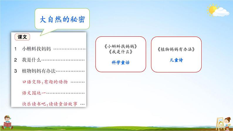 人教统编版语文小学二年级上册《第一单元主题阅读》课堂教学课件PPT公开课03