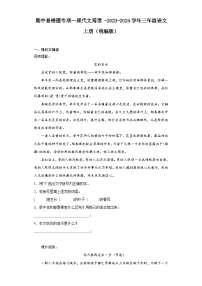 期中易错题专项—现代文阅读 -2023-2024学年三年级语文上册(统编版)