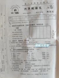 陕西省榆林市绥德县明德小学2023-2024学年六年级语文上学期10月份闯关测试试题