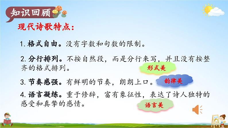 统编版六年级语文上册期末专题复习教学课件2-7 漫步诗歌园地第6页