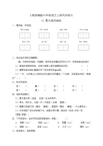 小学人教部编版夏天里的成长精品课时练习