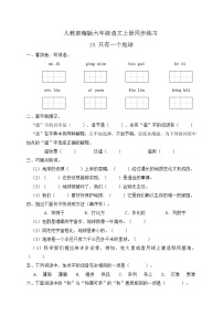 人教部编版六年级上册只有一个地球优秀精练