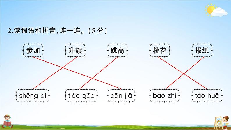 统编版小学一年级语文上册期末复习教学课件 期末模拟测试卷（四）试题及答案04