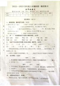 江西省九江市修水县2022-2023学年五年级上学期期中测验语文试卷