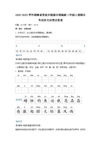 2022-2023学年湖南省娄底市涟源市部编版三年级上册期末考试语文试卷及答案