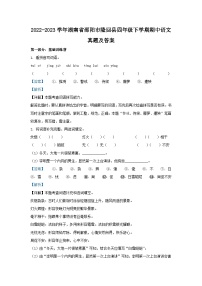 2022-2023学年湖南省邵阳市隆回县四年级下学期期中语文真题及答案