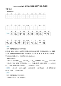 2022-2023学年福建省厦门市湖里实验小学教育集团部编版六年级上册期中考试语文试卷（解析版）