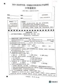 广东省韶关市武江区2023-2024学年六年级上学期11月期中语文试题