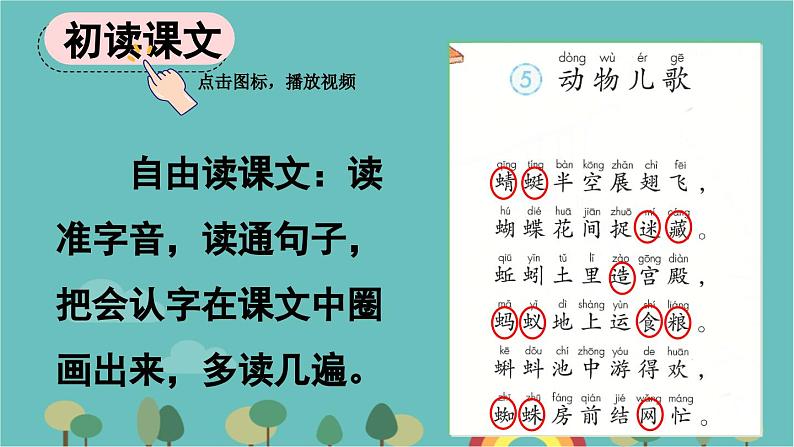 部编版语文一年级下册 识字5 动物儿歌 课件第3页