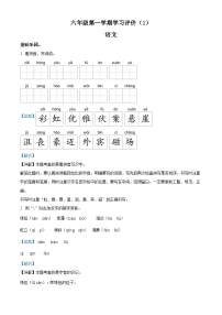 2022-2023学年广东省惠州市大亚湾金澳实验学校部编版六年级上册期中考试语文试卷（解析版）