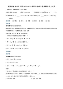 2022-2023学年陕西省榆林市定边县部编版六年级上册期中考试语文试卷（解析版）